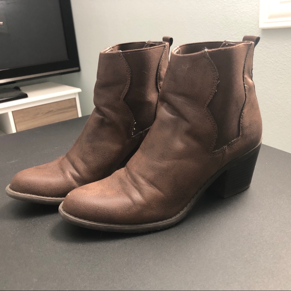 Brown booties